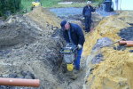 Ein neuer Kanal wird verlegt Kanalbau